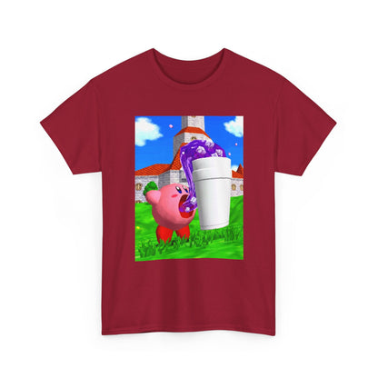 Kirby Sipping Lean In Mushroom Kingdom Tee