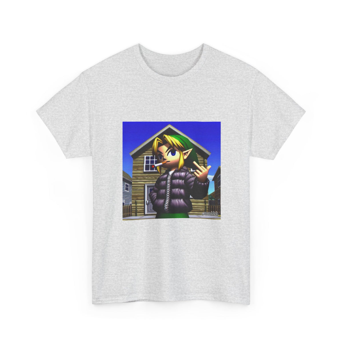 Edgy Hero Smoking And Flipping The Bird Tee