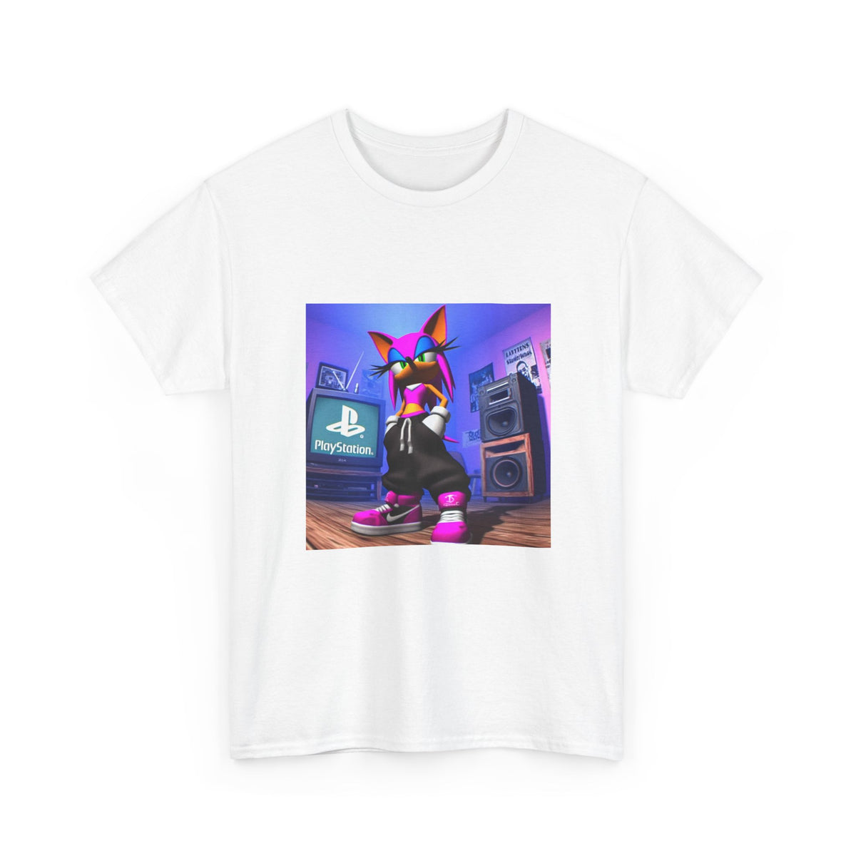 Pink Sonic-Style Character In Y2K Drip