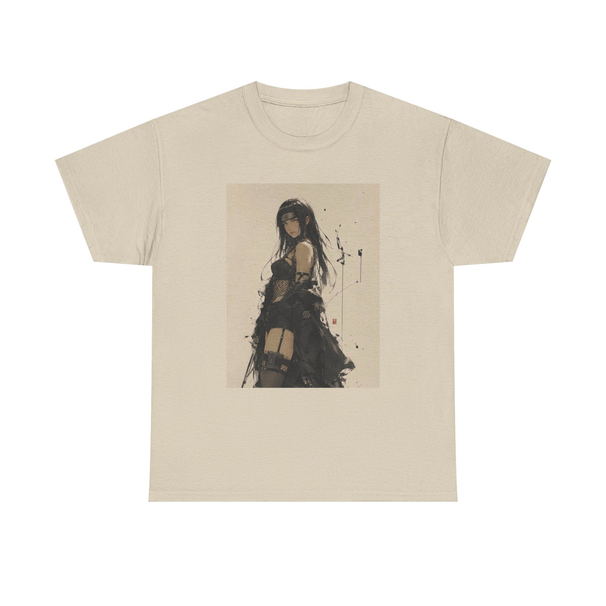 Anime Goth Girl Standing Confidently Tee