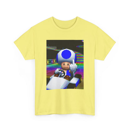 Blue Toad Flipping Off On Rainbow Road Tee