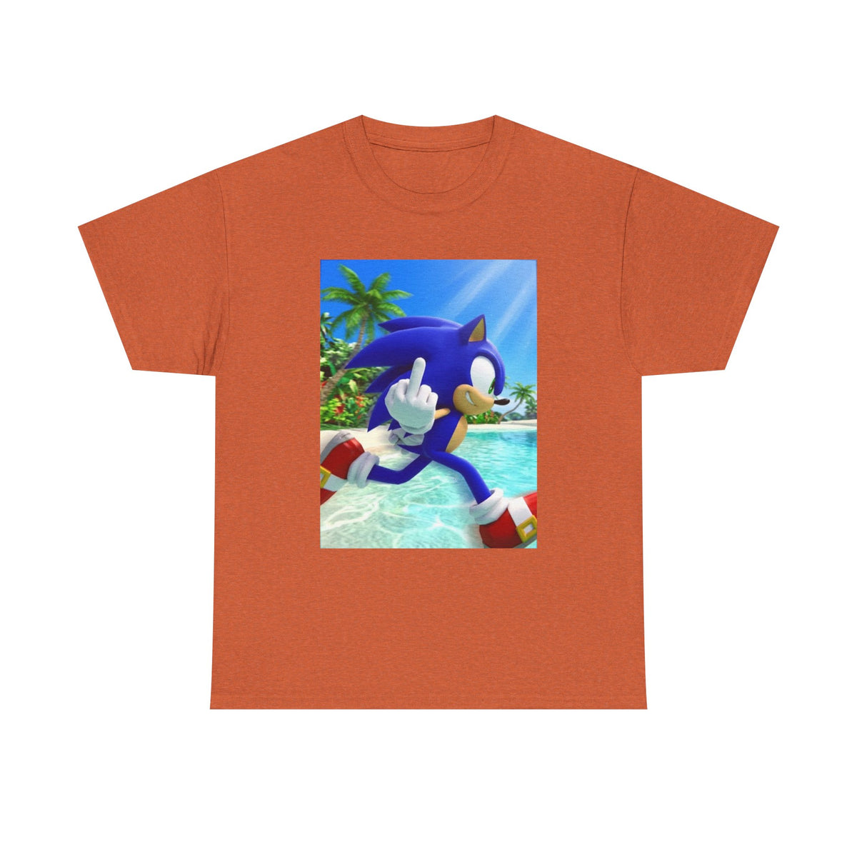 Sonic Flipping Off In Paradise Tee