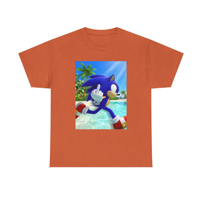 Sonic Flipping Off In Paradise Tee