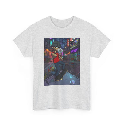 Rebel Skater Flipping Off The City