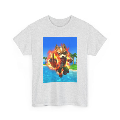 Fiery Fox Middle Finger Beach Tee