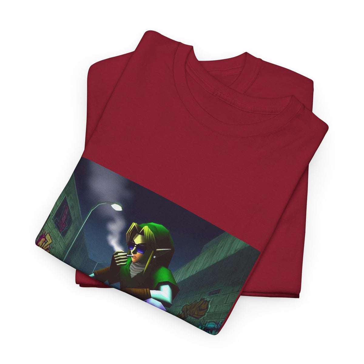 Skater Link Smoking In Dark Alley Tee