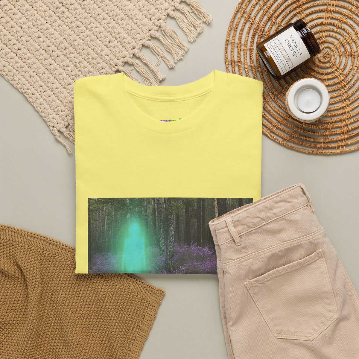 Visitor Exploring Neon Alley Tee