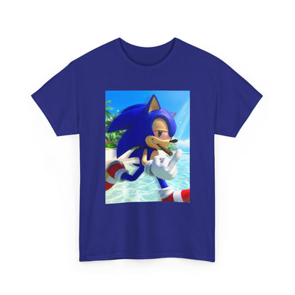 Sonic Smoking Blunt At Beach Tee