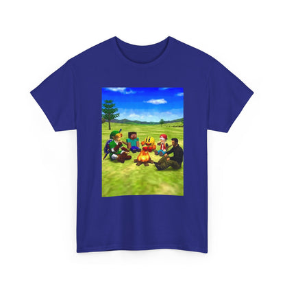Iconic Gamers Smoking Around Campfire