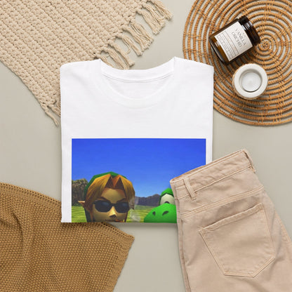 Link And Yoshi Smoking With Attitude Tee