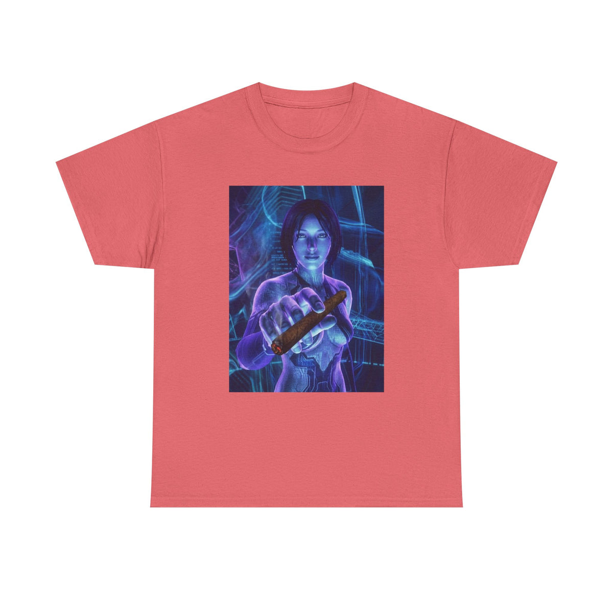 Cybernetic Woman Offers Lit Cigar Tee
