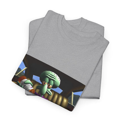 Squidward Pouring Lean In Car Tee