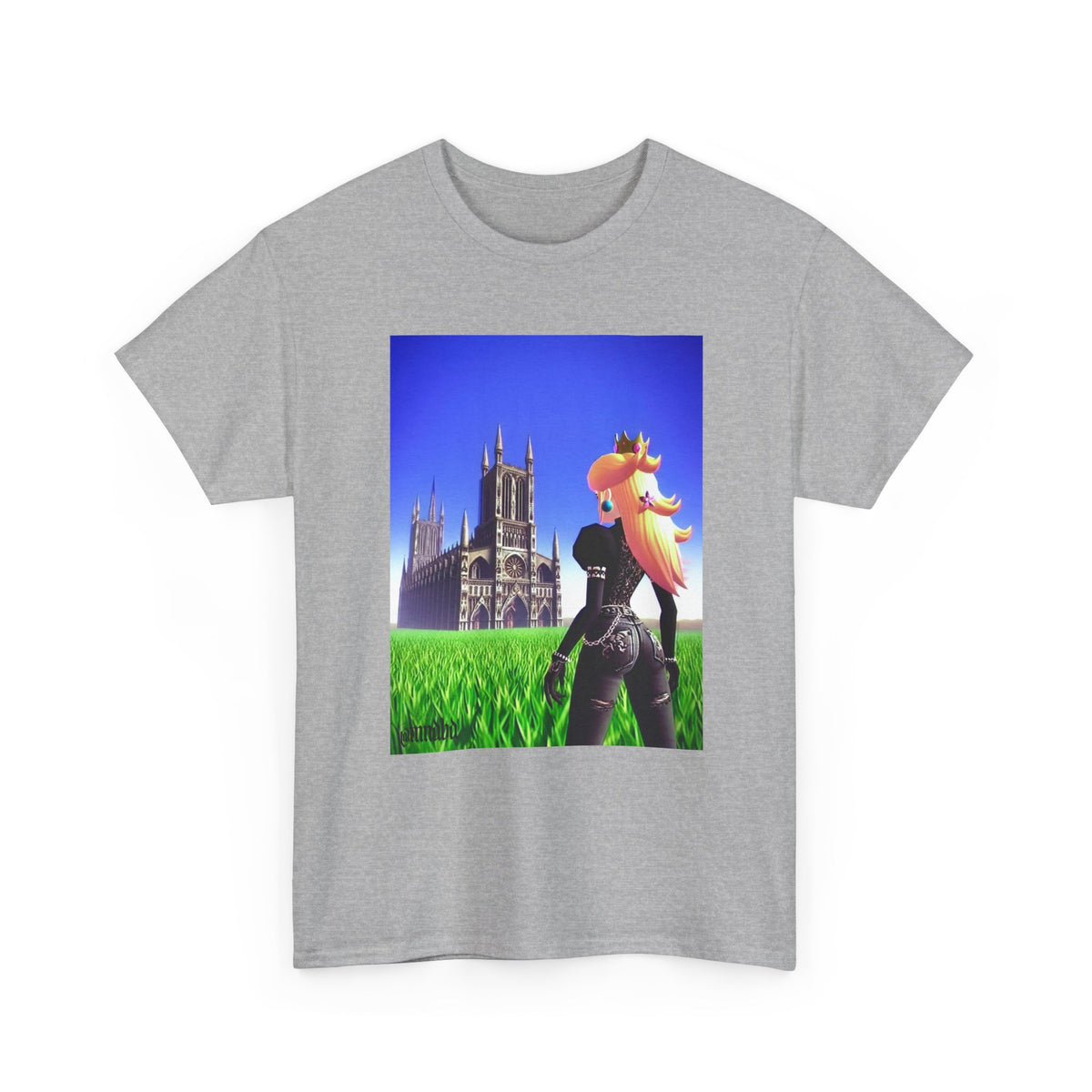 Gothic Princess Peach Gazing At Cathedral