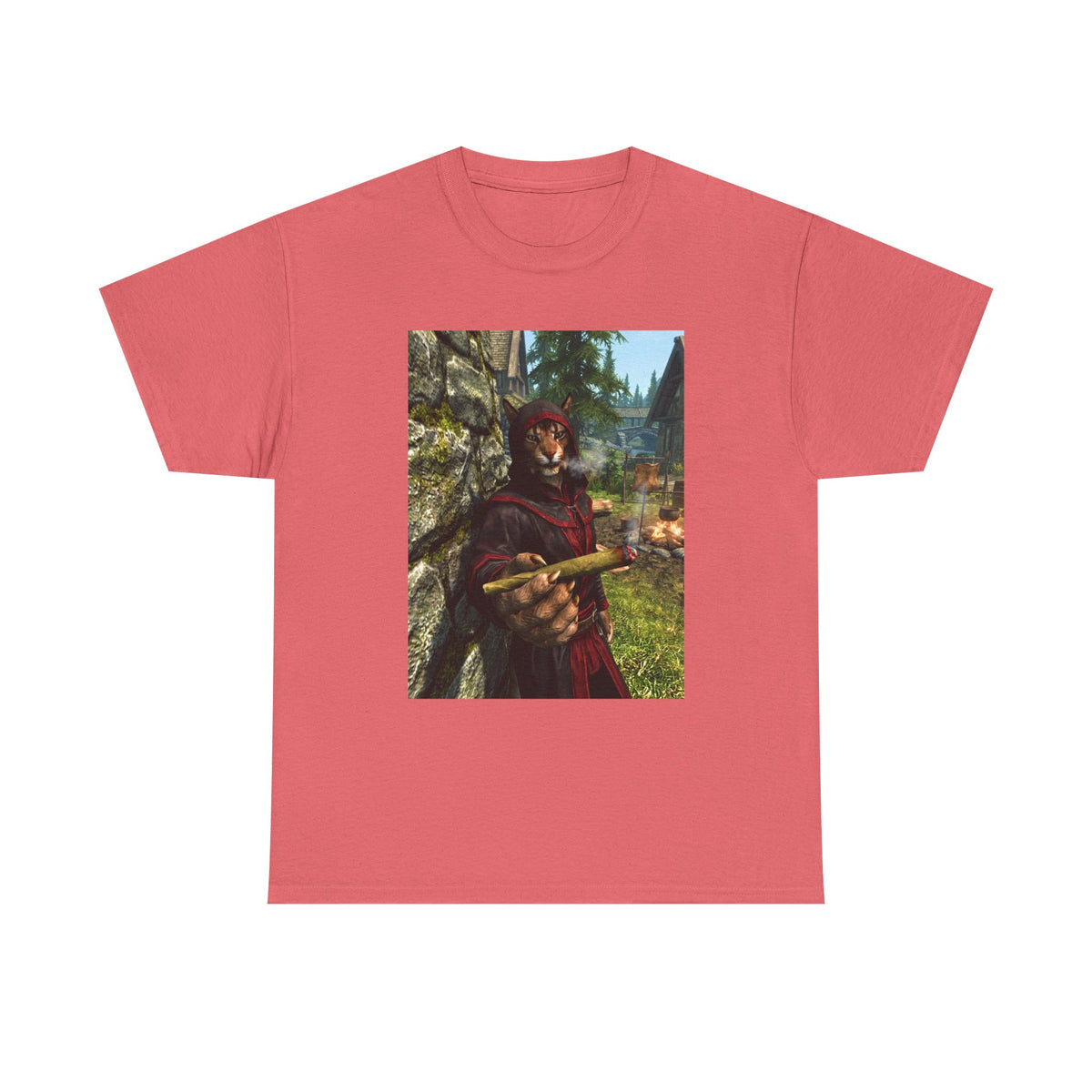 Khajiit Smoking Blunt In Skyrim Tee