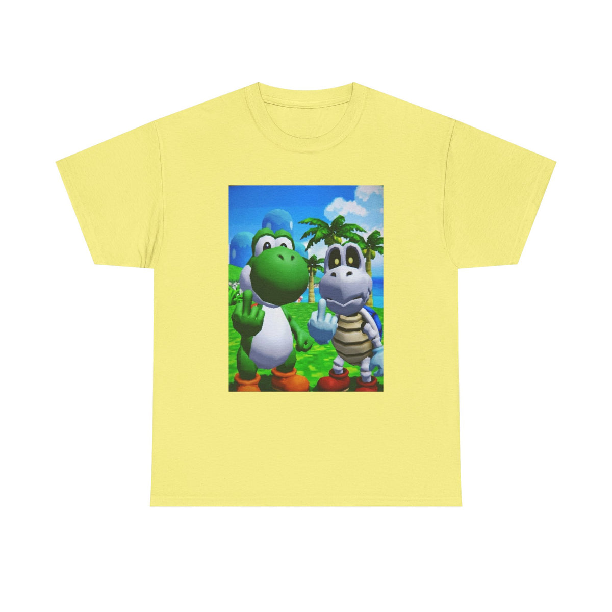 Yoshi And Dry Bones Flipping The Bird Tee