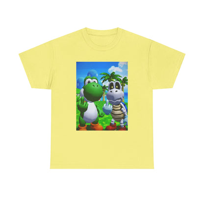 Yoshi And Dry Bones Flipping The Bird Tee