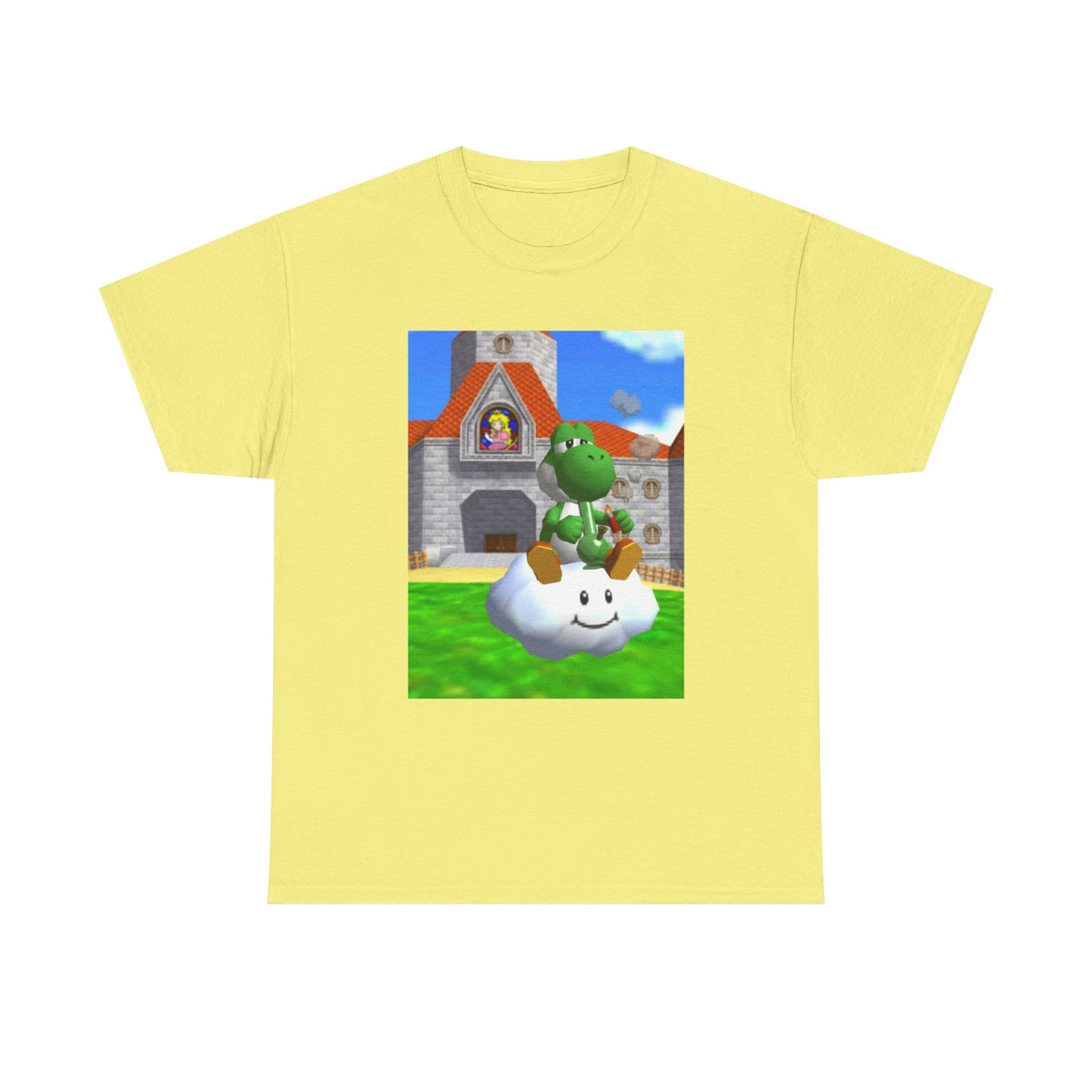 Yoshi Chilling On A Cloud With A Bong