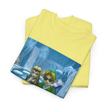 Link And Dark Zelda Chilling In Zora's Domain