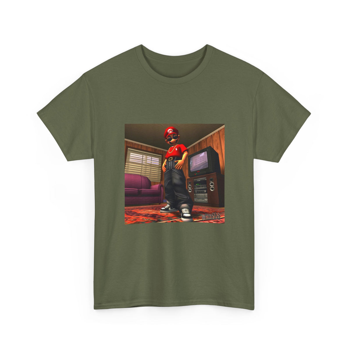 Gangster Mario Chillin' In The Crib Tee