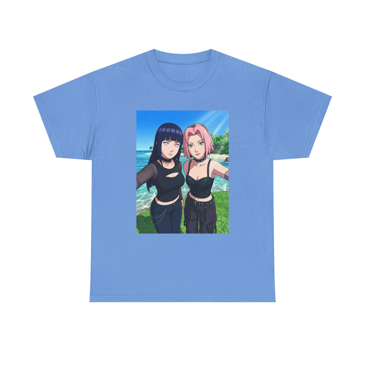 Goth Hinata and Sakura Beach Selfie