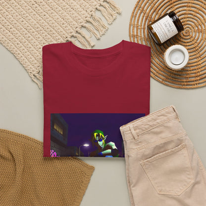 Skater Link Smoking In Neon Alley Tee