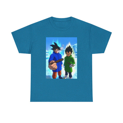 Goku And Vegeta Smoking In Snowy Scene Tee