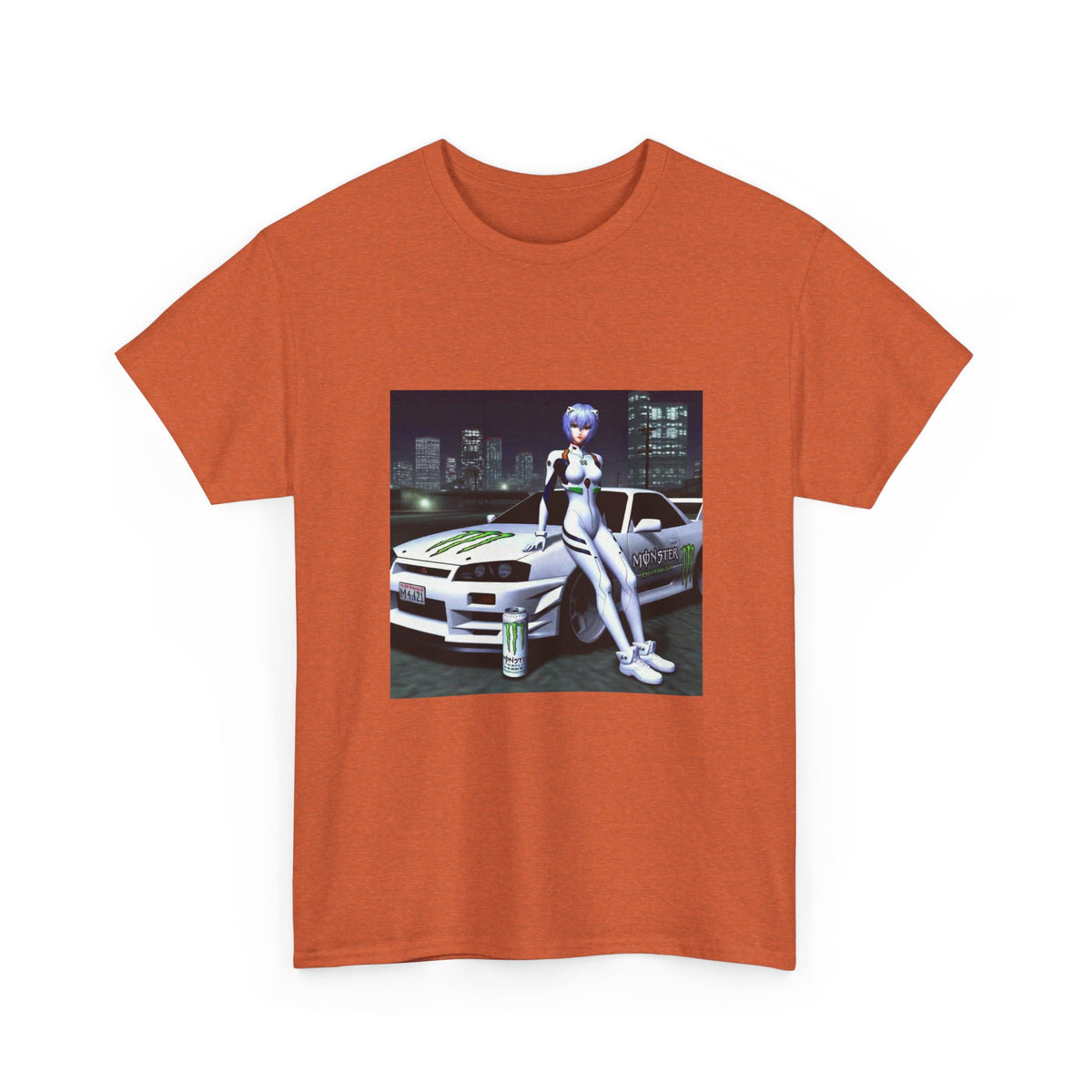 Anime Girl With Car And Energy Drink