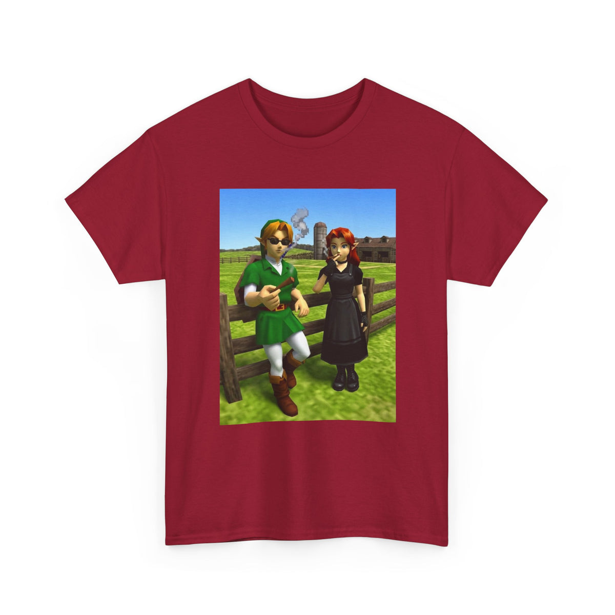 Link And Malon Smoking On The Farm Tee