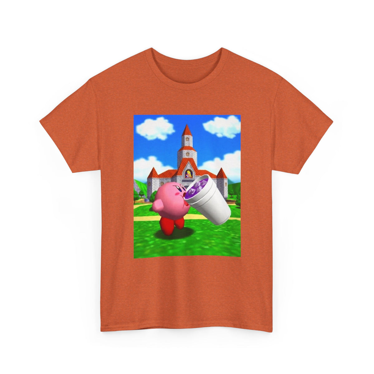 Kirby Sipping Lean At Peach's Castle