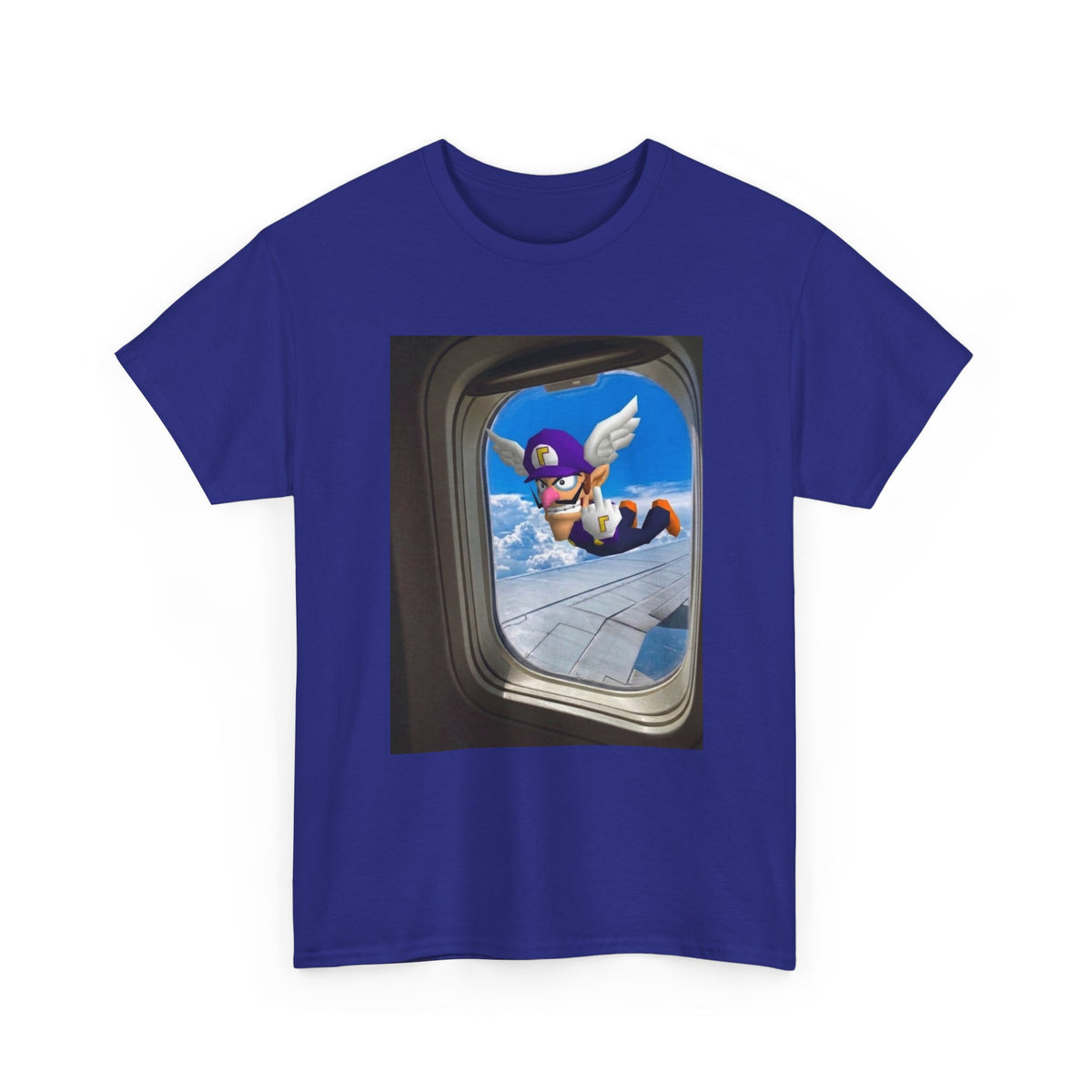 Waluigi Flipping The Bird Mid-Flight