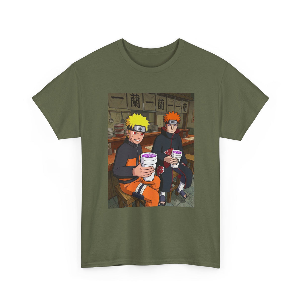 Naruto And Pain Sipping Lean Tee