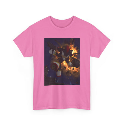 Shadow The Hedgehog With Uzi Amidst Explosion Tee