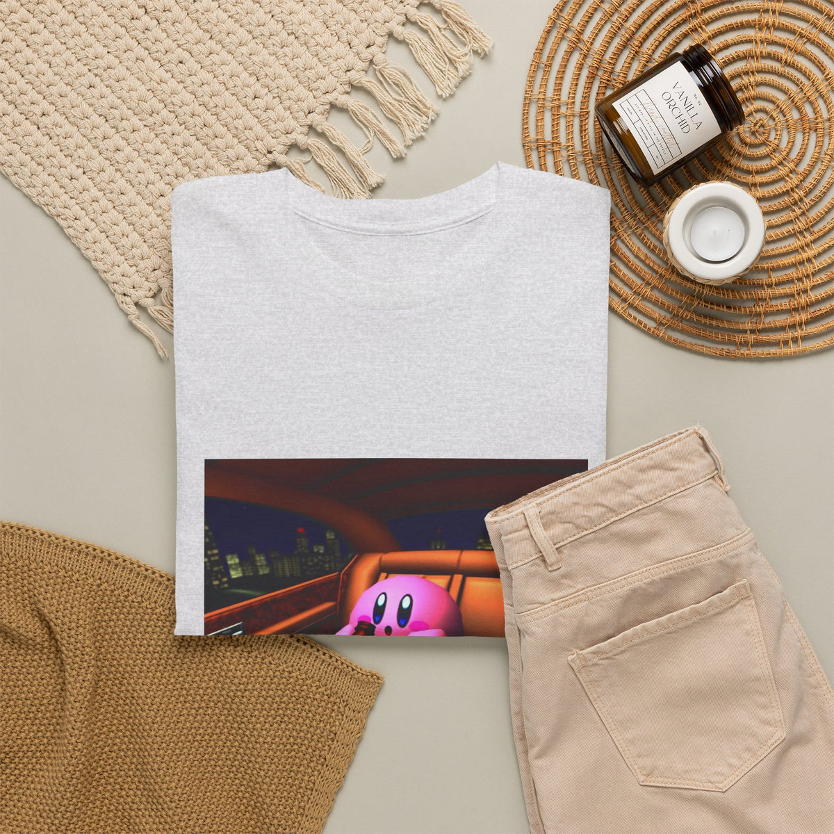 Kirby Sipping Lean In The Car Tee