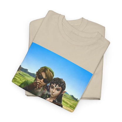 Link And Zelda Smoking Cigars Tee