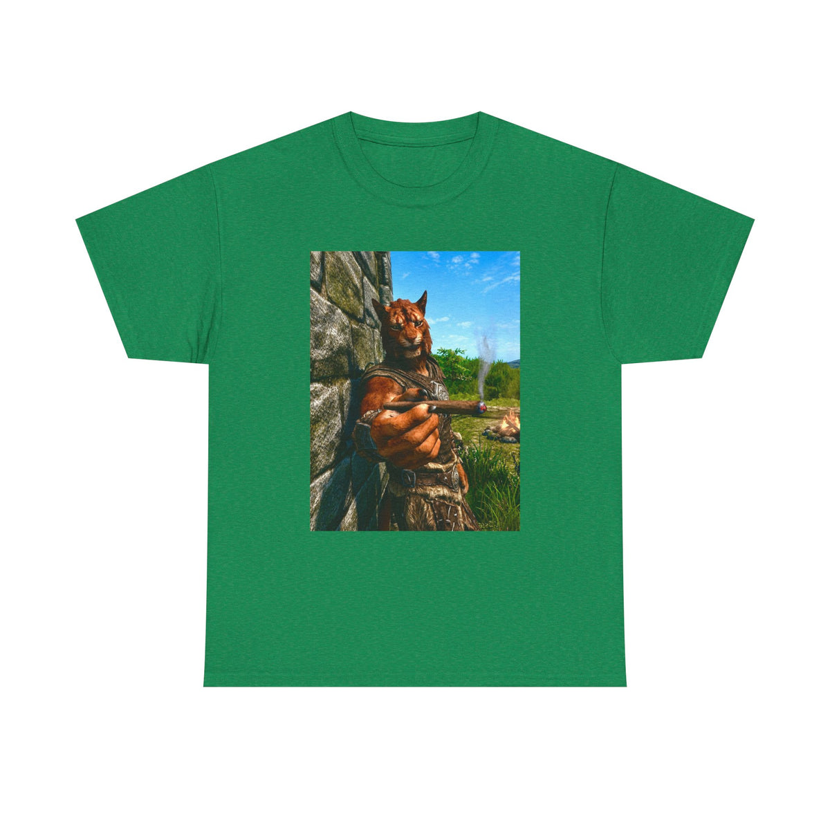 Khajiit Offering Smokin' Cigar Tee
