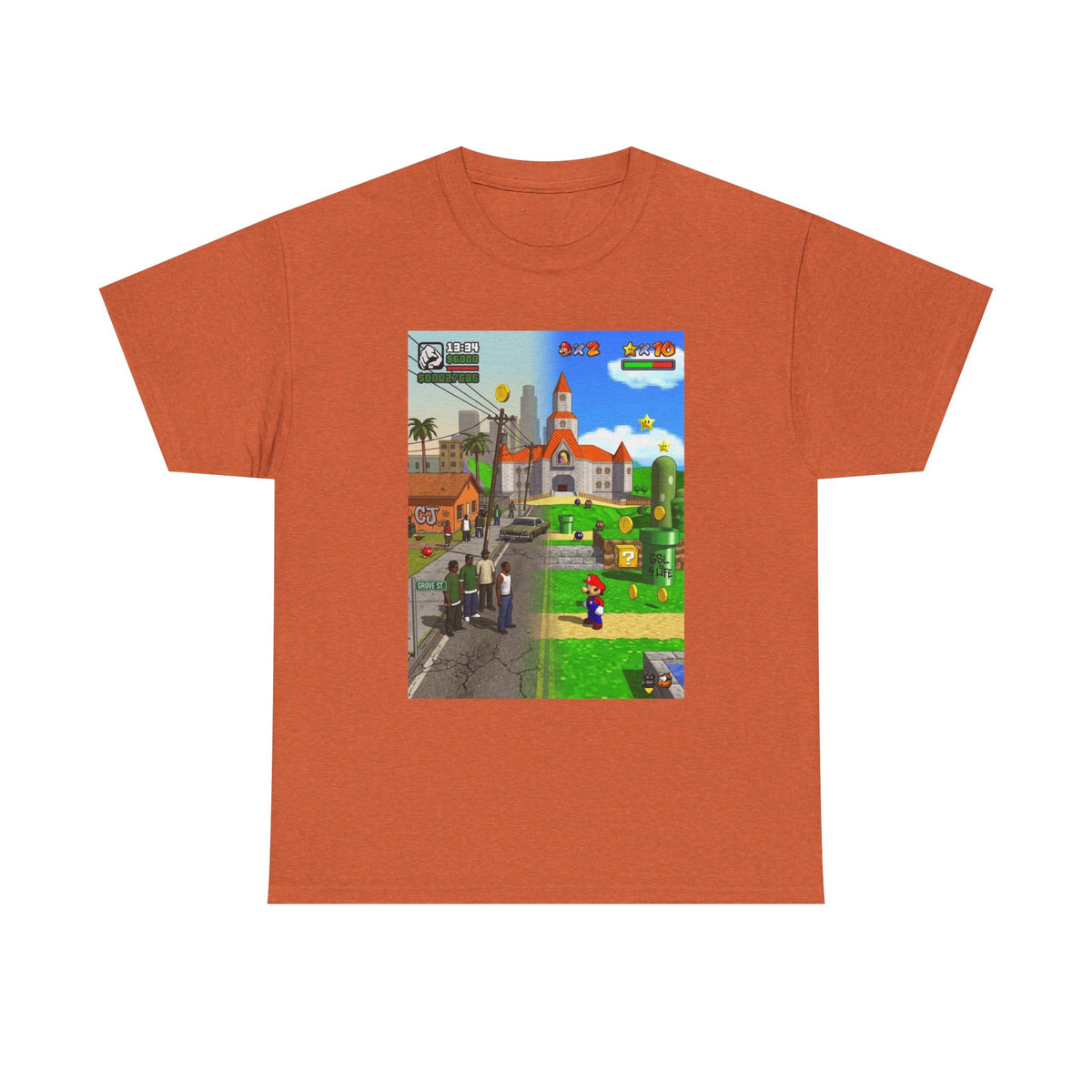 GTA San Andreas Meets Mario Mashup Tee