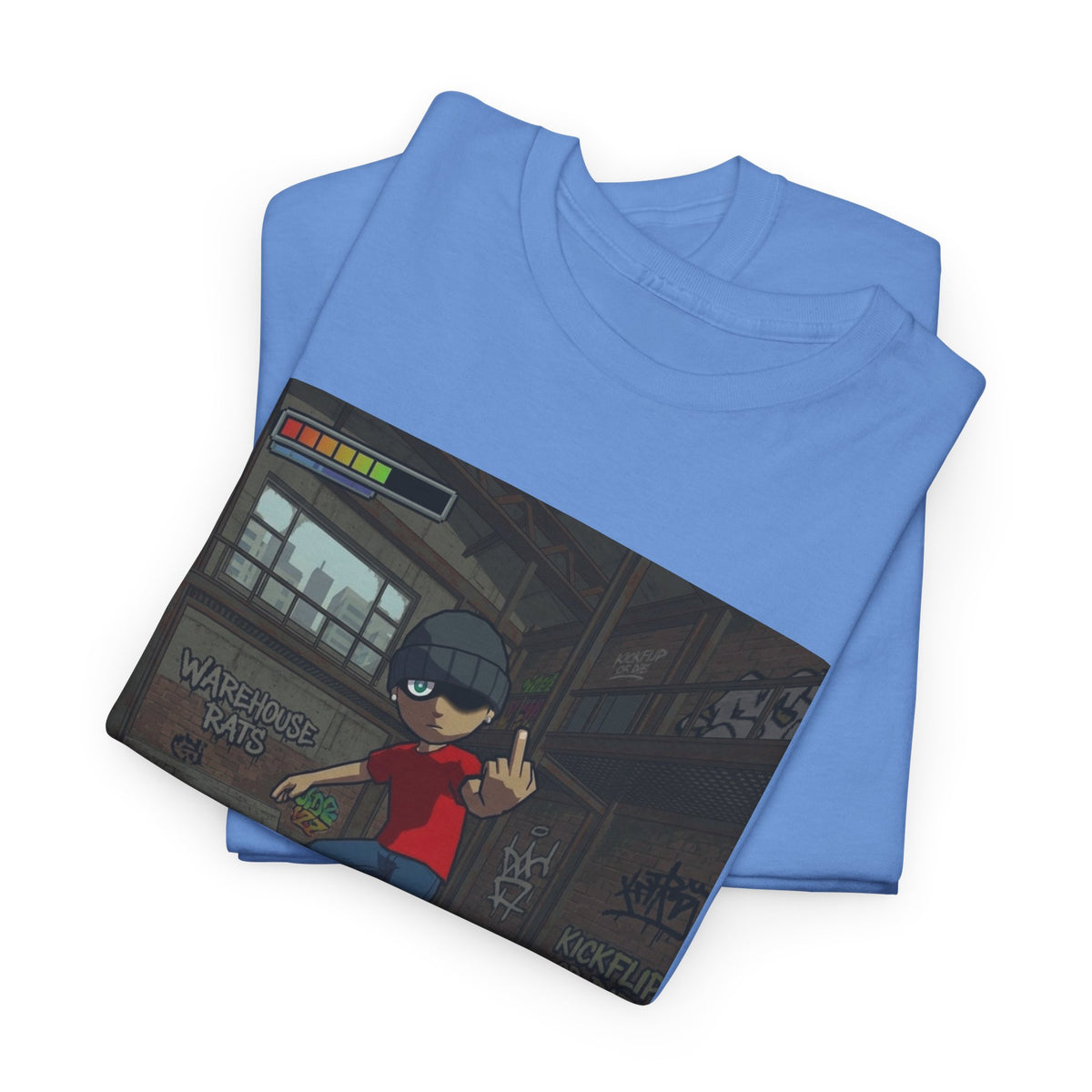 Rebellious Skater Flips Off Warehouse Scene