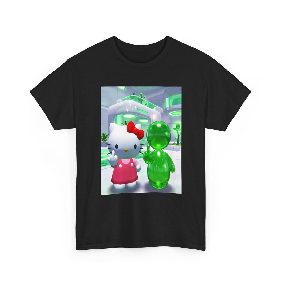 Hello Kitty and Alien Flipping The Bird