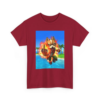 Fiery Fox Middle Finger Beach Tee