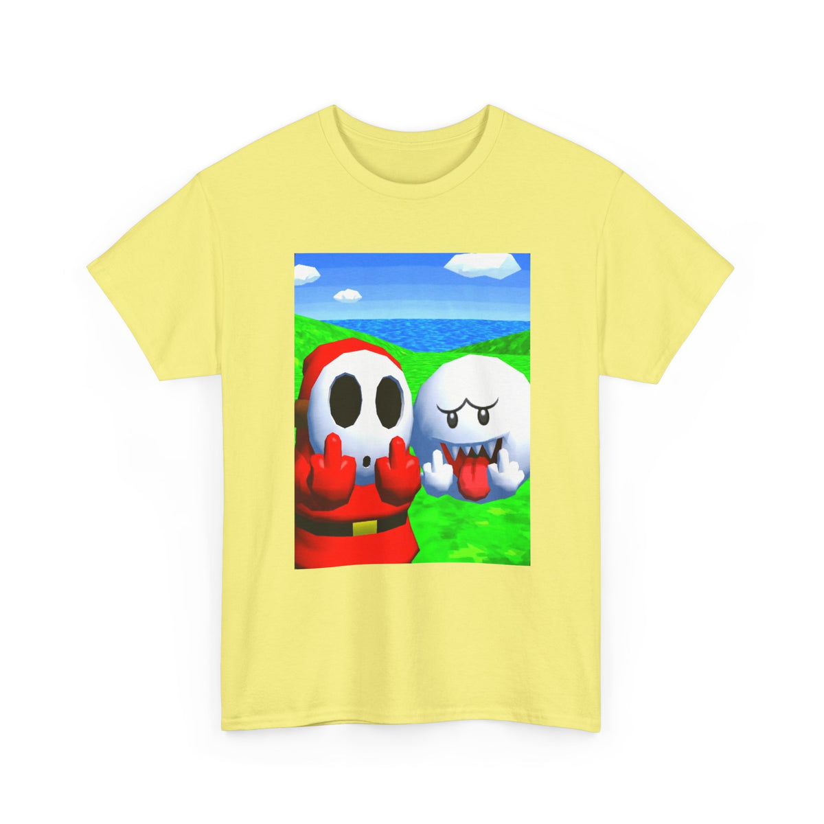 Shy Guy And Boo Flipping Off Tee (Design 5)
