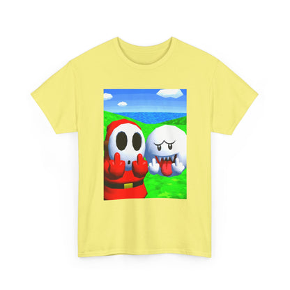 Shy Guy And Boo Flipping Off Tee (Design 5)