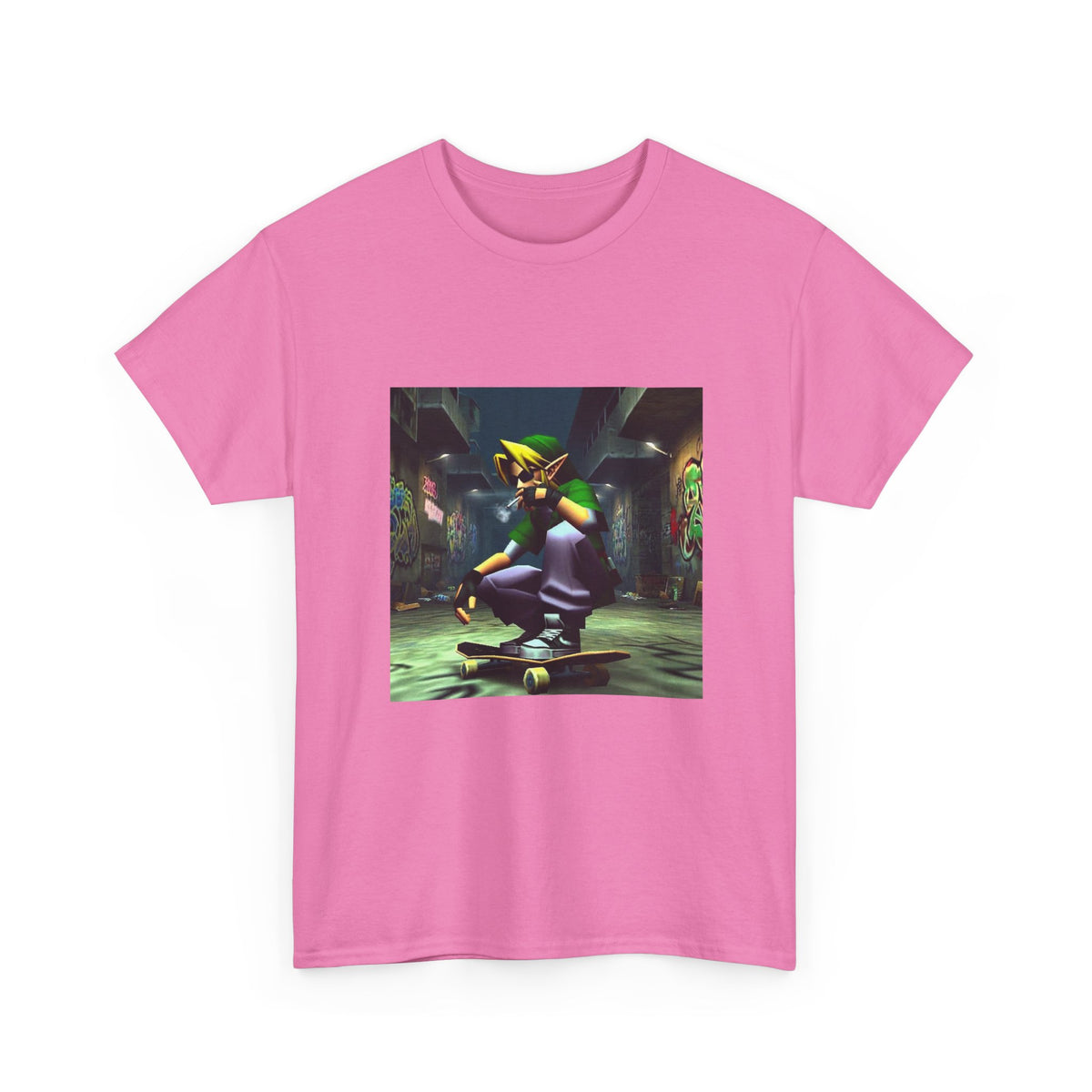 Street Link Smoking On Skateboard Tee