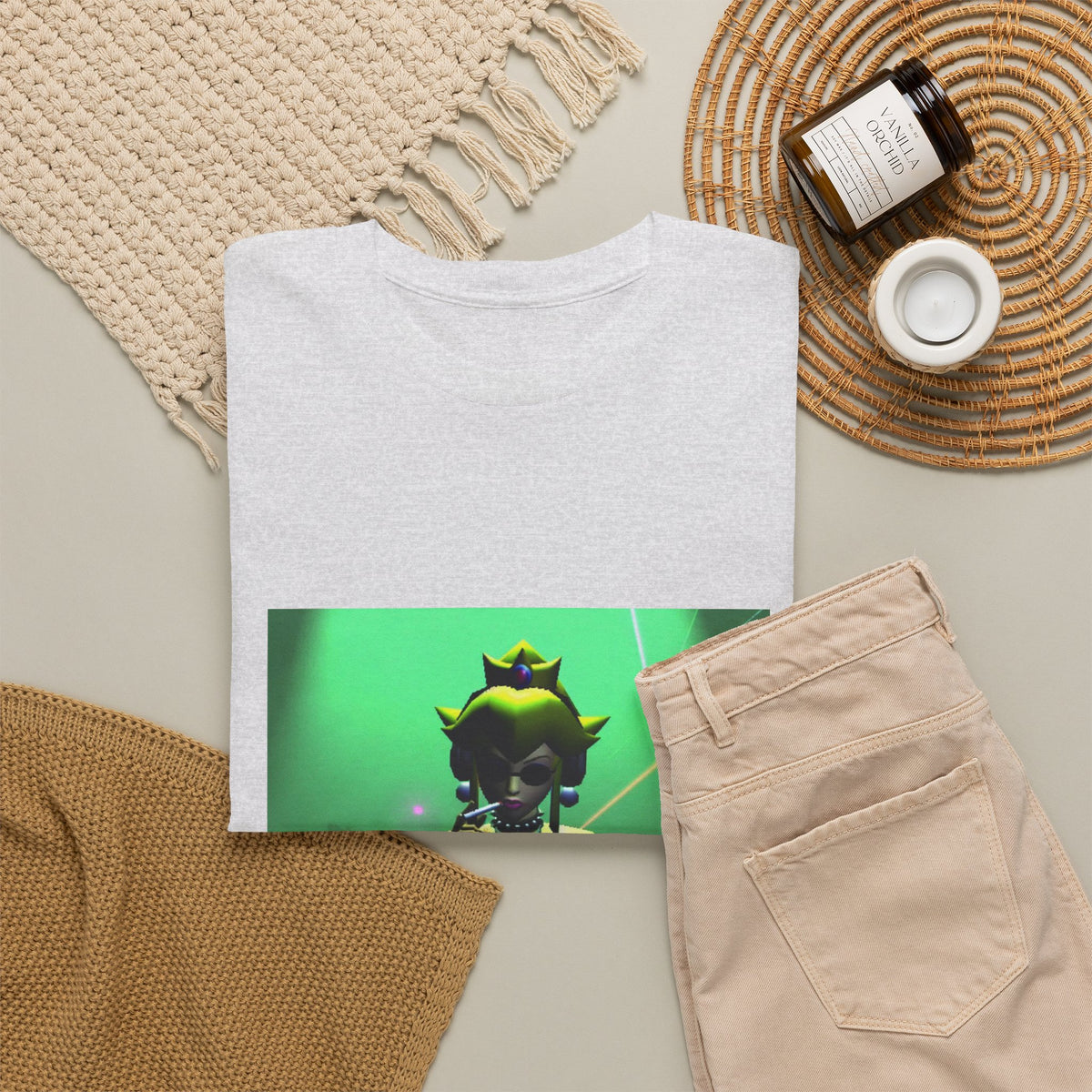 Princess Peach DJing And Smoking Tee