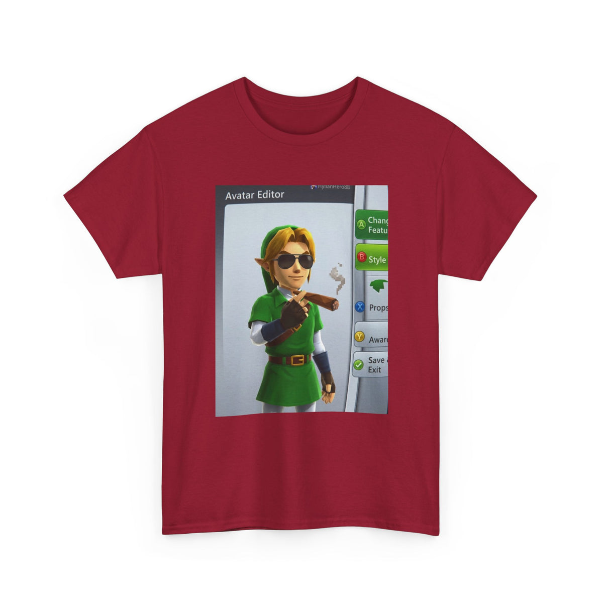 Hylian Hero Smoking A Stogie Tee