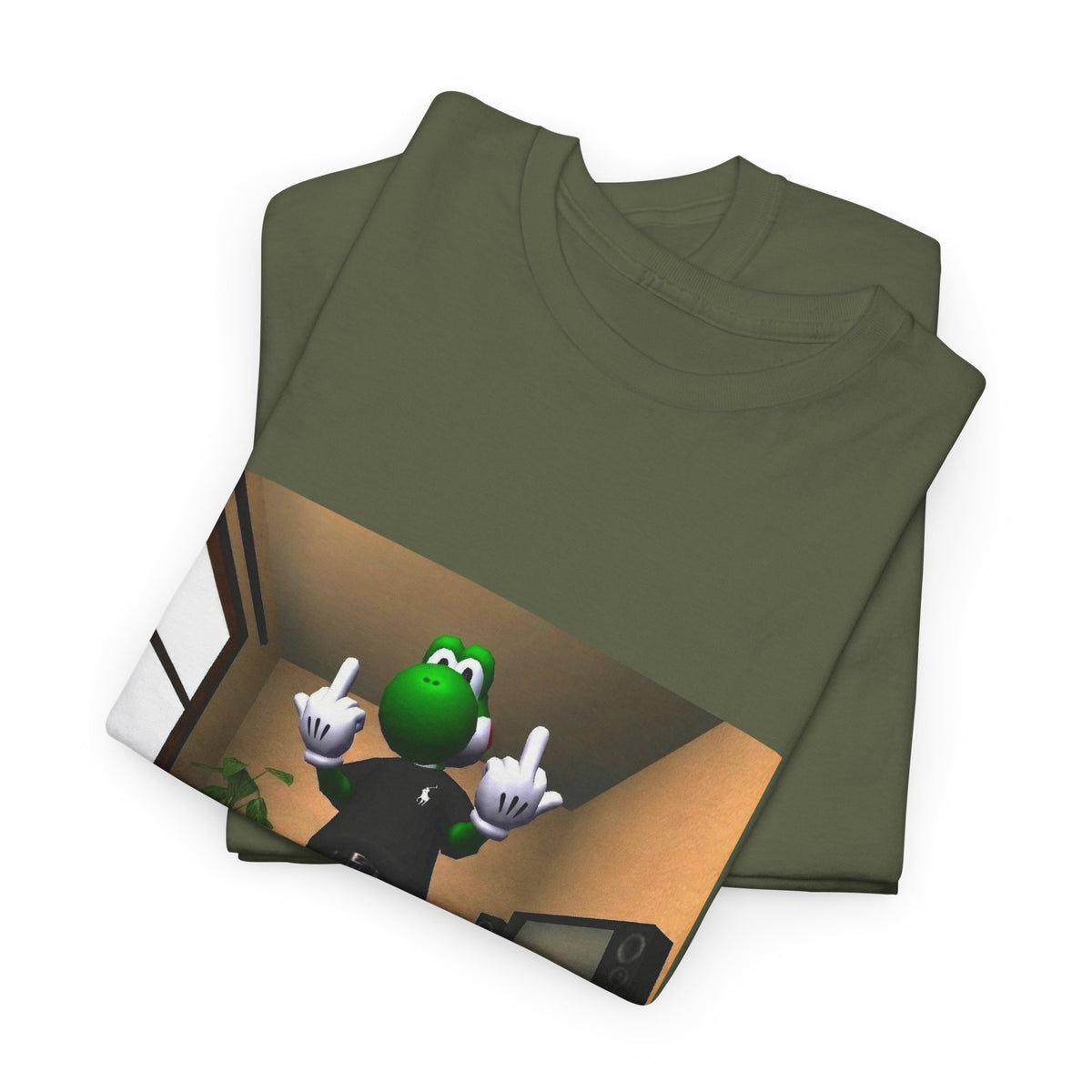 Yoshi Flipping Off In The Living Room Tee