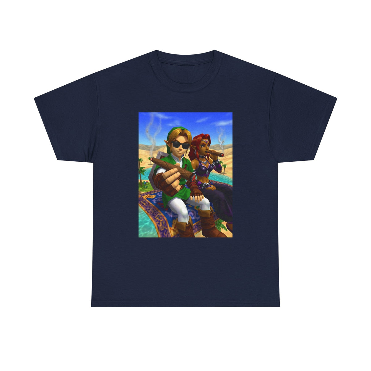 Link And Gerudo Lady Smoking Cigars