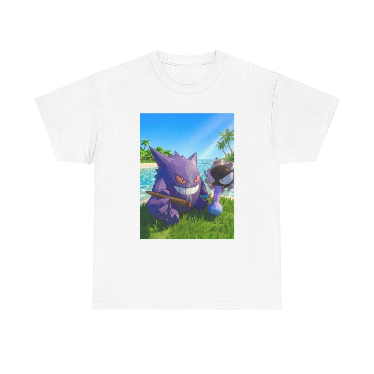 Gengar And Gastly Chilling On Beach Tee