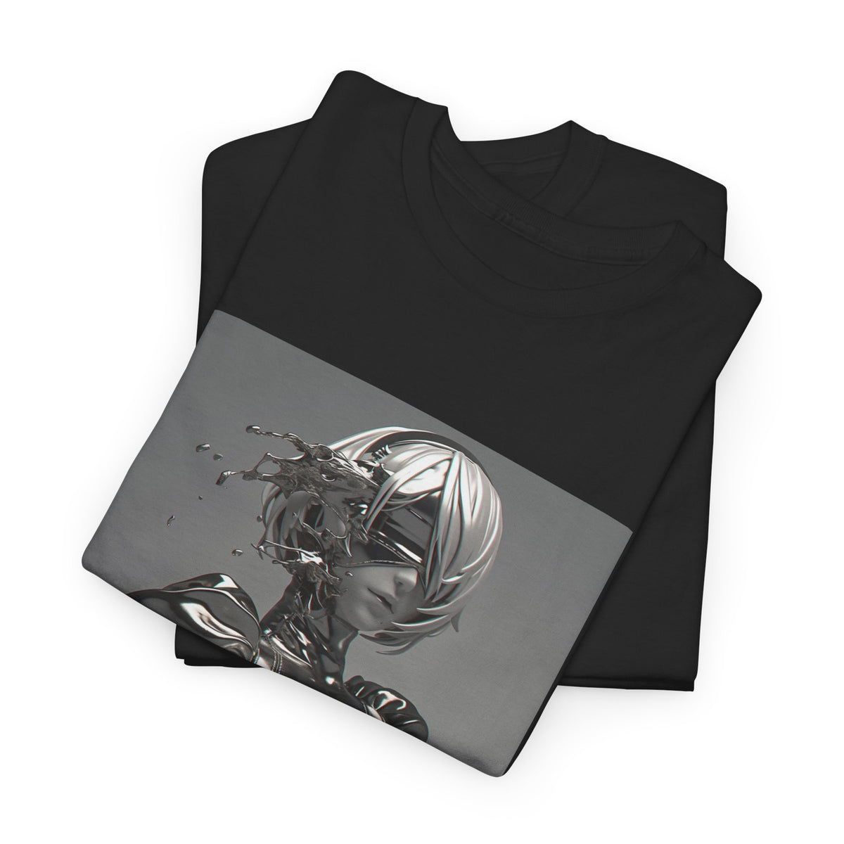 Liquid Chrome Abstract Tee