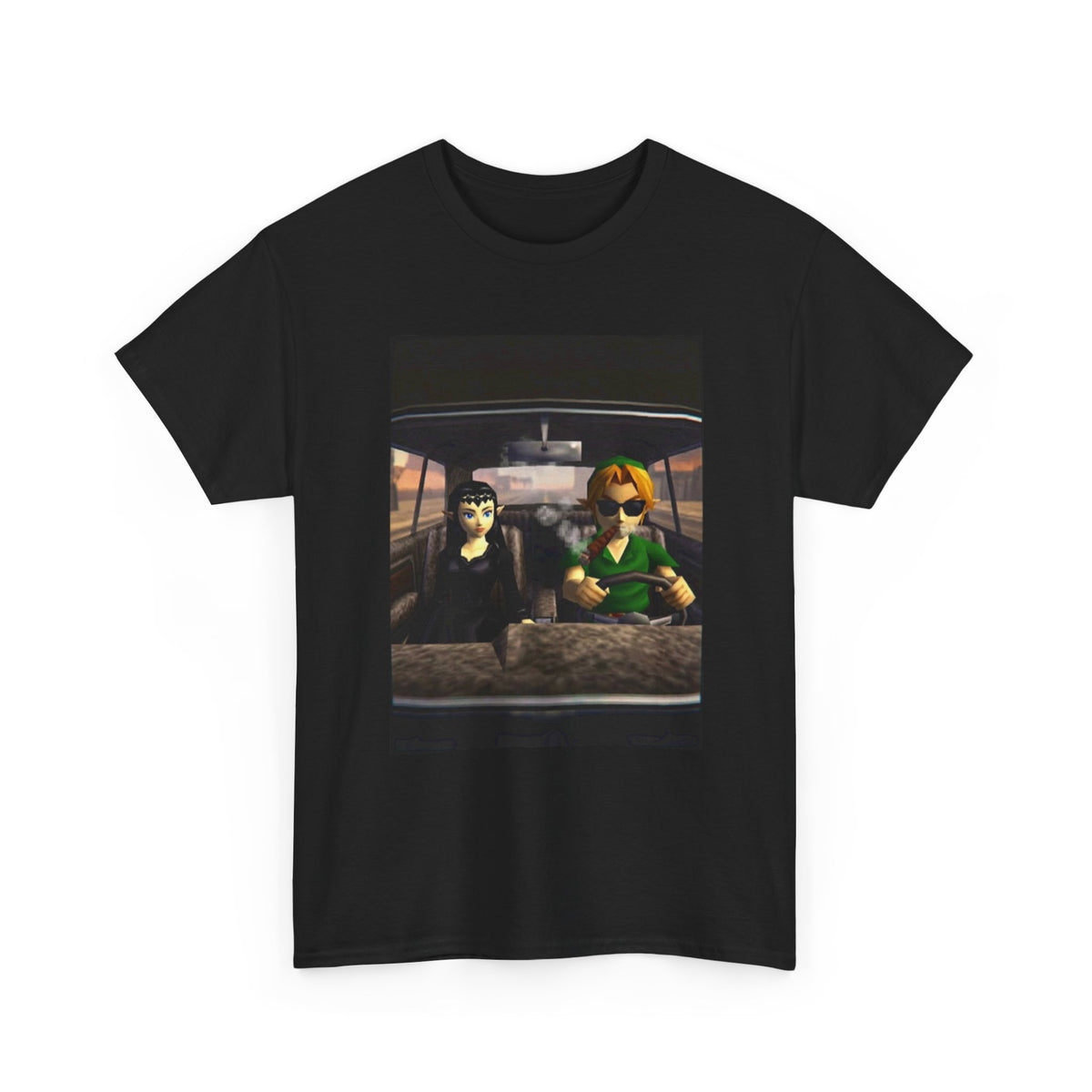 Link And Zelda Cruising And Smoking