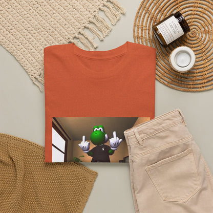 Yoshi Flipping Off In The Living Room Tee